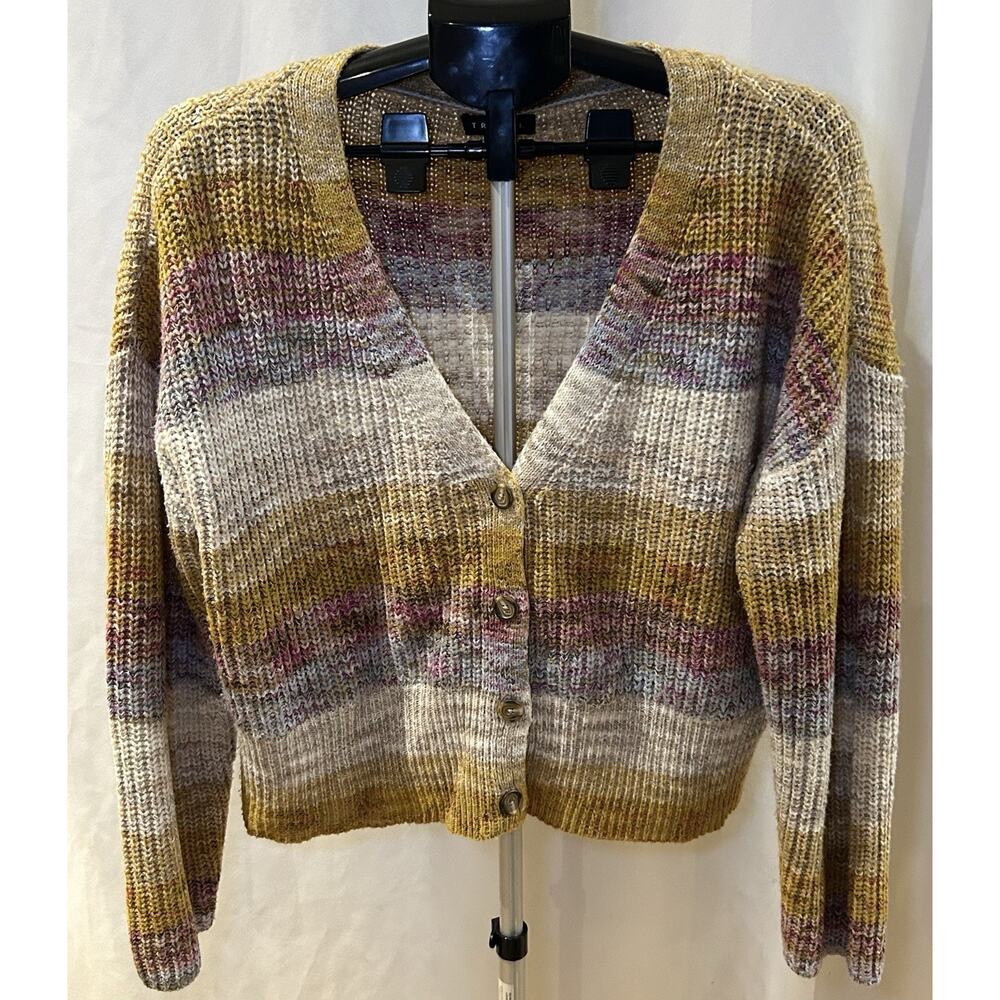 Tribal Sweater Striped Cardigan Women's size L